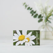 White Yellow Daisy Flower Daisies Natuur Foto Visitekaartje (Staand voorkant)