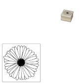 White Yellow Daisy Flower Floral Garden Party Rubberstempel (Gestempeld)