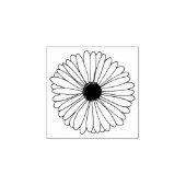 White Yellow Daisy Flower Floral Garden Party Rubberstempel (Afrduk)