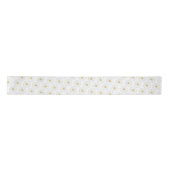 White Yellow Daisy Flower Floral Garden Party Satijnen Lint (Voorkant)
