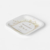 white yellow flowers Baptism  Papieren Bordje (Gebogen)
