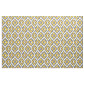 White & Yellow & Grey Quatrefoil Ikat Pattern Stof (Yard (91,4 cm))