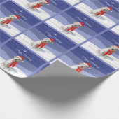 White Yellow Labrador Retriever in Santa Hat Cadeaupapier (Hoek)