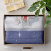 White Yellow Labrador Retriever in Santa Hat Tissuepapier (Geschenk)