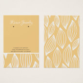 White Yellow Leaf Pattern die Achtergrond verdient Visitekaartje (Voorkant /achterkant)