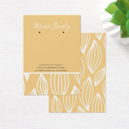 White Yellow Leaf Pattern die Achtergrond verdient Visitekaartje