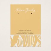 White Yellow Leaf Pattern die Achtergrond verdient Visitekaartje (Voorkant)