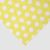 White & Yellow Medium Polka Dot Party Tissuepapier (Detail)