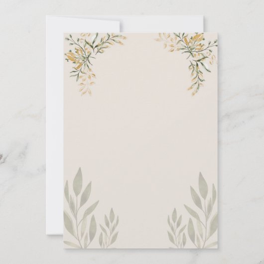 White Yellow Modern, echtpaar en hun trouwring Kaart (Achterkant)