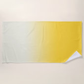 White Yellow Ombre gradiënt Strandlaken (Voorkant)