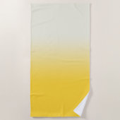 White Yellow Ombre gradiënt Strandlaken (Voorkant)