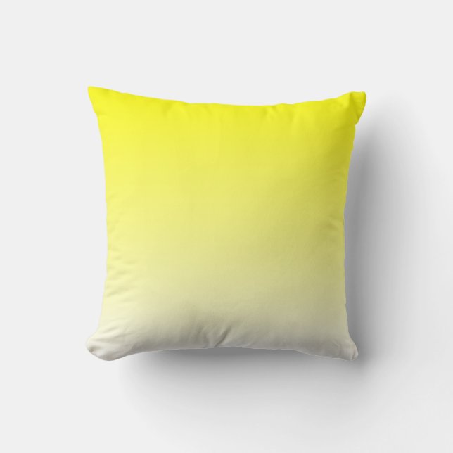 White Yellow Ombre Kussen (Voorkant)