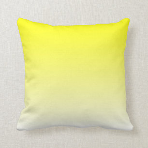 White Yellow Ombre Kussen