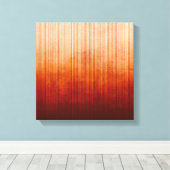 White Yellow Oranje Red Burgundy gestript Abstract Canvas Afdruk (Insitu (Houten vloer))