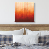 White Yellow Oranje Red Burgundy gestript Abstract Canvas Afdruk (Insitu (Slaapkamer))