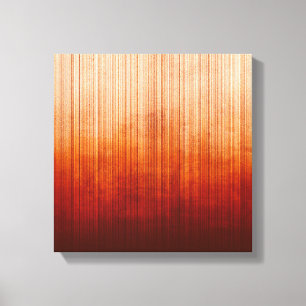 White Yellow Oranje Red Burgundy gestript Abstract Canvas Afdruk