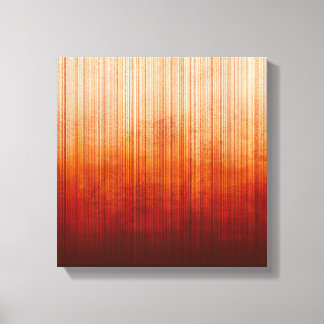 White Yellow Oranje Red Burgundy gestript Abstract Canvas Afdruk