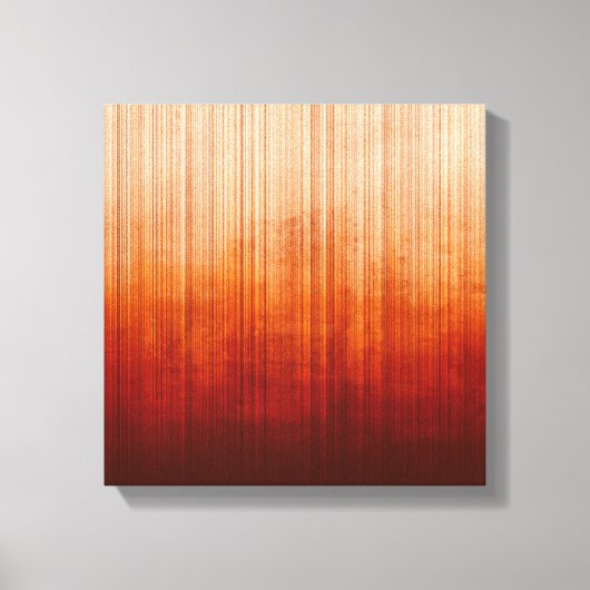 White Yellow Oranje Red Burgundy gestript Abstract Canvas Afdruk (Voorkant)