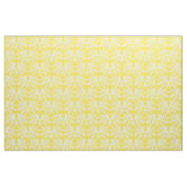 White Yellow Parisian Damask Pattern Fabric Stof (Fat Quarter)