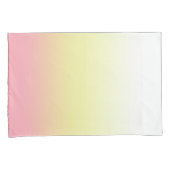 White Yellow Pink Modern Ombre gradiënt Kussensloop (Voorkant-Rechts)