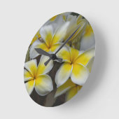 White Yellow Plumeria Ronde Klok (Hoek)