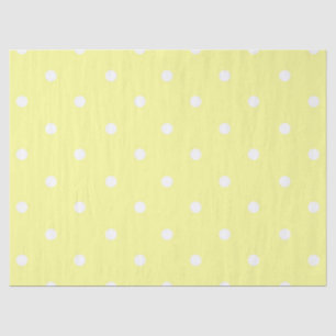 White Yellow Polka Dot Tissuepapier