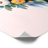 White yellow watercolor daisy bouquet              poster (Hoek)