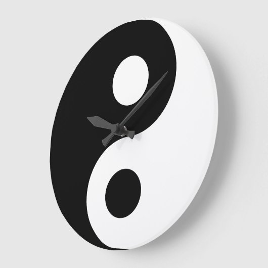 White Yin Yang Wall klok (Hoek)