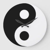 White Yin Yang Wall klok (Voorkant)