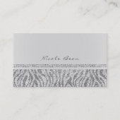 White Zebra Sparkle Sequins Glam Chic Modern Visitekaartje (Voorkant)