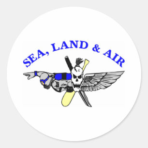 White Zee Land Air Ronde Sticker