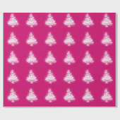 White Zen-kerstboom Cadeaupapier (Vlak)
