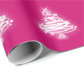 White Zen-kerstboom Cadeaupapier (Rol Hoek)