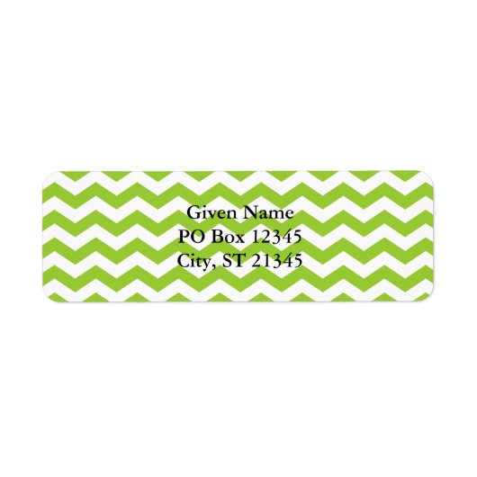 White Zig Zags Etiket (Voorkant)