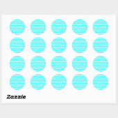 White Zig Zags Ronde Sticker (Vel)