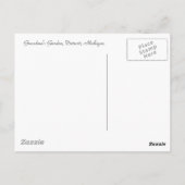 White Zinnia Briefkaart (Achterkant)