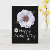 White Zinnia Moederdag Card Kaart (Gele Bloem)