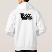 White Zip Up Mannen Track Seven Band Fleece Zip Hoodie (Achterkant)