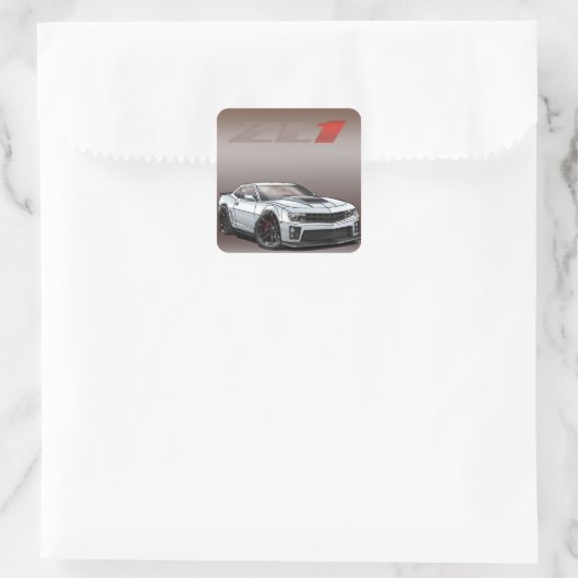 White_ZL1 Vierkante Sticker (Tas)
