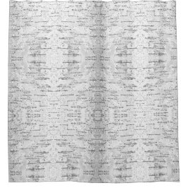 White, zoals in Birch Bark Foto Douchegordijn