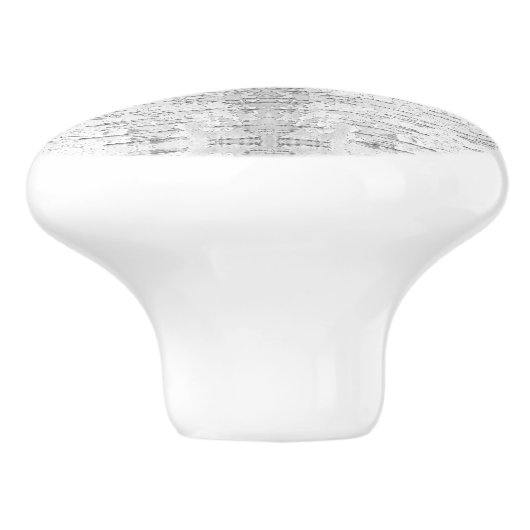 White, zoals in Birch Bark Foto Keramische Knop (Zijkant)