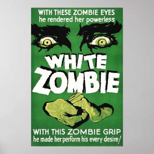 White Zombie 1932  film poster (Voorkant)