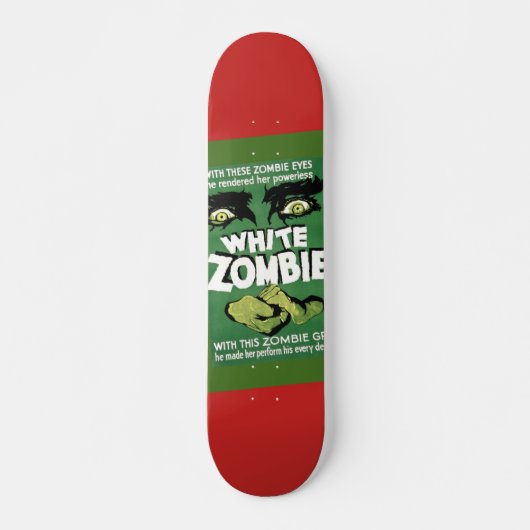 White Zombie Classic Horror Movie Skateboard Deck (Voorkant)