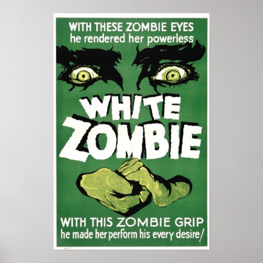 White Zombie Movie Poster (Voorkant)