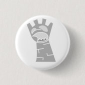 White Zombie Rook Button (Voorkant)