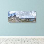 Whitebark Pass Nydiver naar Garnet Lake - Sierra Canvas Afdruk (Insitu (Houten vloer))