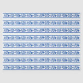 Whiteblue Bone inlay Floral Border Decoupage Paper Tissuepapier (Voorkant)