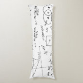 Whiteboard Body Pillow ( 20 x 54 inch) Lichaamskussen (Voorkant Verticaal)