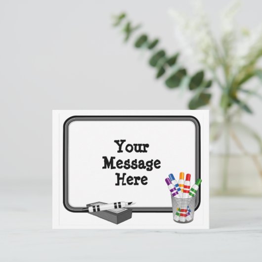Whiteboard-Briefkaart Briefkaart (Staand voorkant)