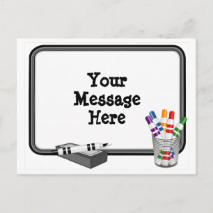 Whiteboard-Briefkaart Briefkaart